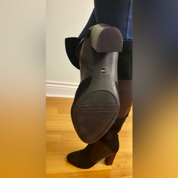 NEW BAR III OVER THE KNEE BLACK LEATHER AND SUEDE BOOTS- SIZE 7.5 M - Picture 7 of 9